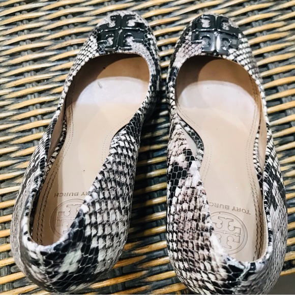 Tory Burch Brown Multi Snake Print Raleigh Wedges Sz 7.5M - Picture 5 of 12